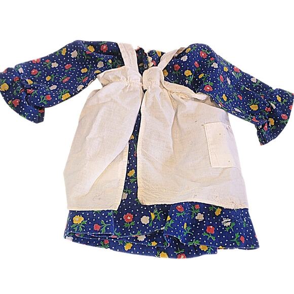 9" Vintage Raggedy Ann Dress With a White Pinafore ~ Original Outfit - Picture 2 of 6